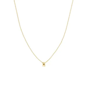 14k Itty Bitty Queen of Hearts Card Necklace