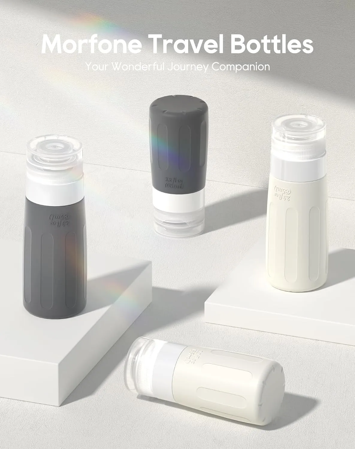 16 Pack Silicone Travel Bottles Set for Toiletries TSA Approved Travel Containers Leakproof Squeezable Refillable Accessories 2Oz 3Oz for Shampoo Conditioner Lotion Liquids (BPA Free)