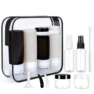 16 Pack Silicone Travel Bottles Set for Toiletries TSA Approved Travel Containers Leakproof Squeezable Refillable Accessories 2Oz 3Oz for Shampoo Conditioner Lotion Liquids (BPA Free)