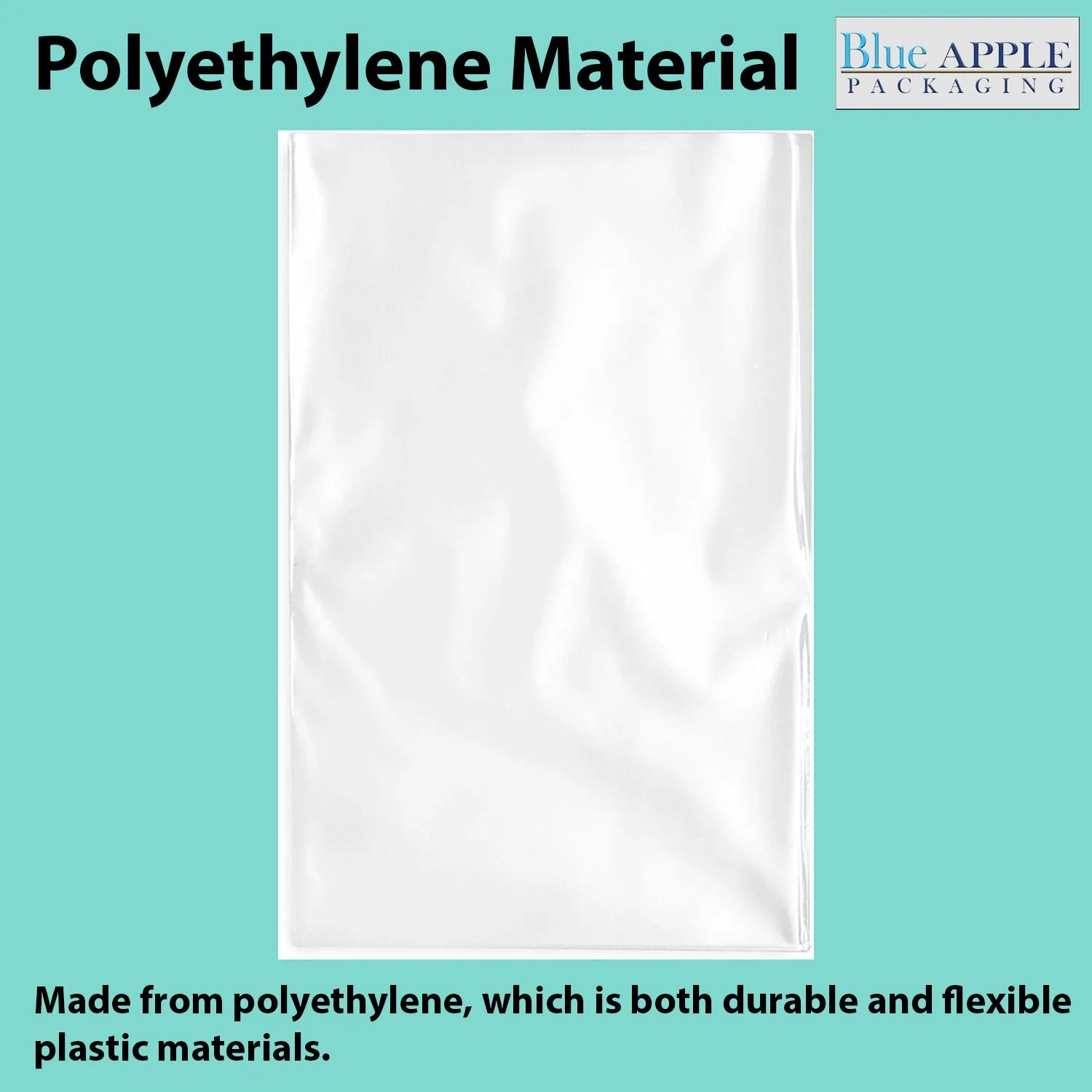 20X30 inches Clear Flat Poly Bags 4Mil Open Top (LDPE)