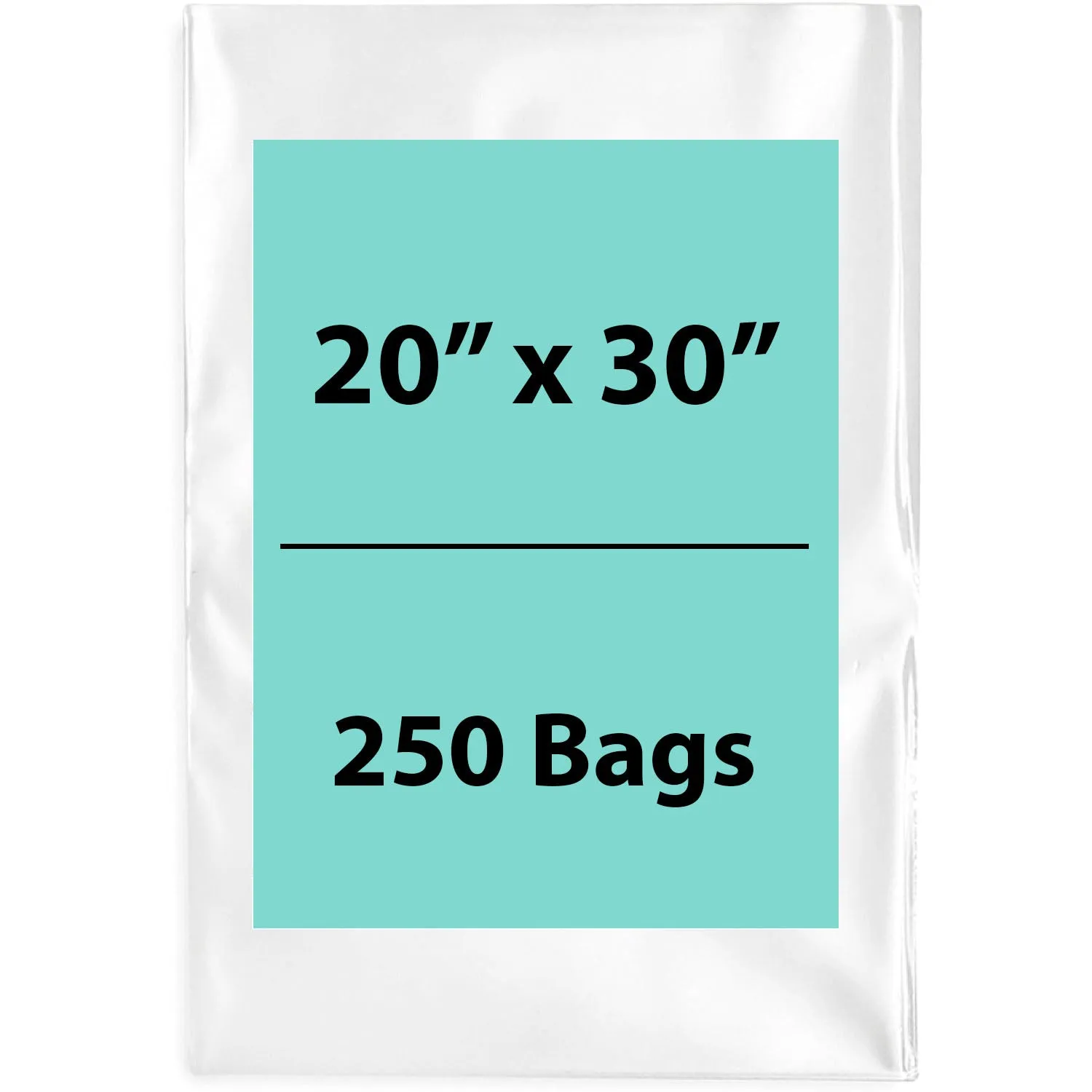 20X30 inches Clear Flat Poly Bags 4Mil Open Top (LDPE)