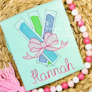 2528 - ICE POPS WITH BOW SKETCH - APPLIQUE CHILD SHIRT
