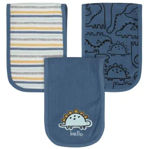 3-Pack Baby Boys Dinosaur Terry Burp Cloths