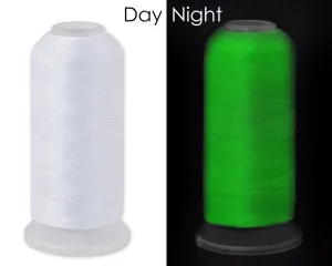 3300 Yards Glow In The Dark Embroidery Thread - White