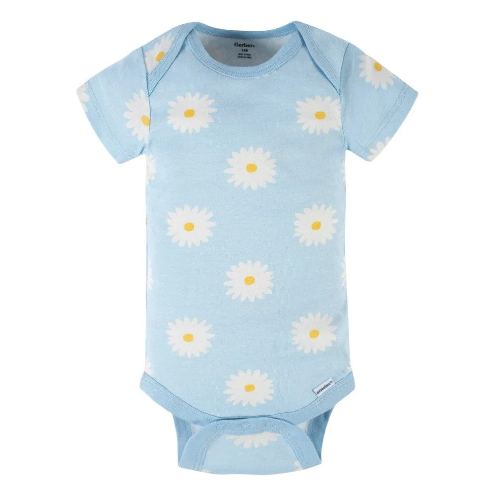 5-Pack Baby Girls Daisies Short Sleeve Onesies® Bodysuits