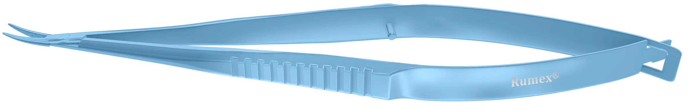 999R 8-096T Castroviejo Needle Holder, Delicate Jaws, Gripping Surface 8.00 mm, Curved, without Lock, Length 135 mm, Titanium