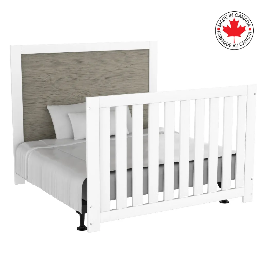 Adaline convertible crib, light gray and white