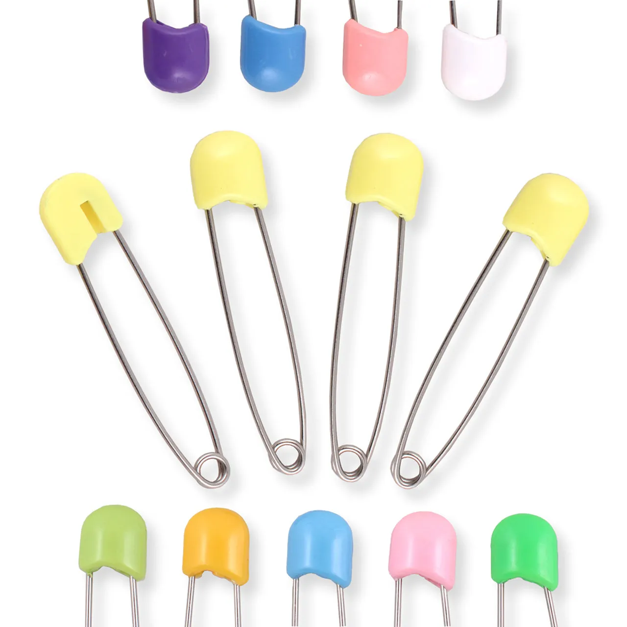 Adult Stainless Steel Locking Diaper Pins Pink