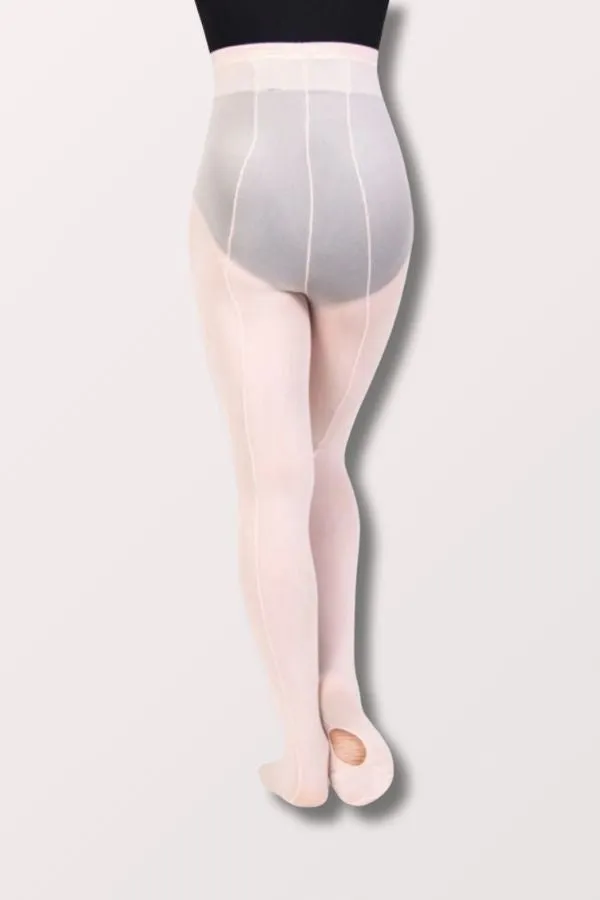 Adult TotalSTRETCH Back Seam Regular Mesh Convertible Tights (A45) - Theatrical Pink