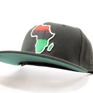 Africa New Era 59Fifty Fitted Hat (Glow in the Dark Black Green Red Green Under Brim)
