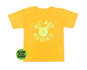 Aggie Boo Glow in the Dark Youth T-Shirt Gold