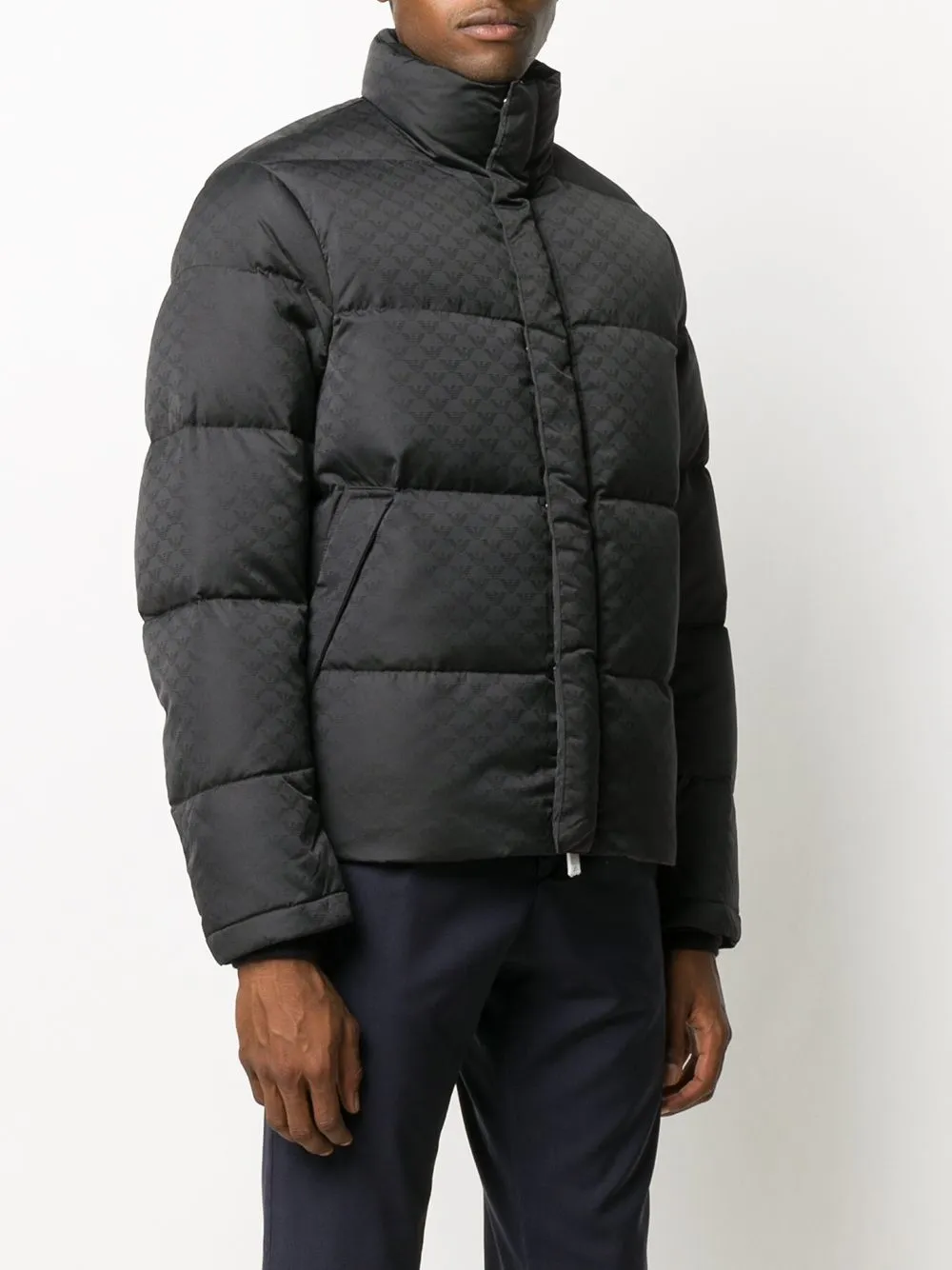 Allover logo down jacket