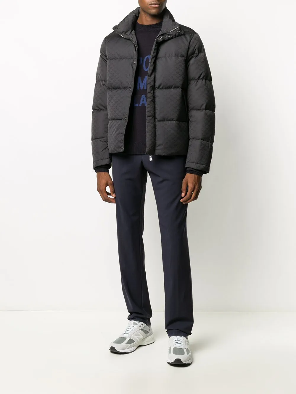 Allover logo down jacket