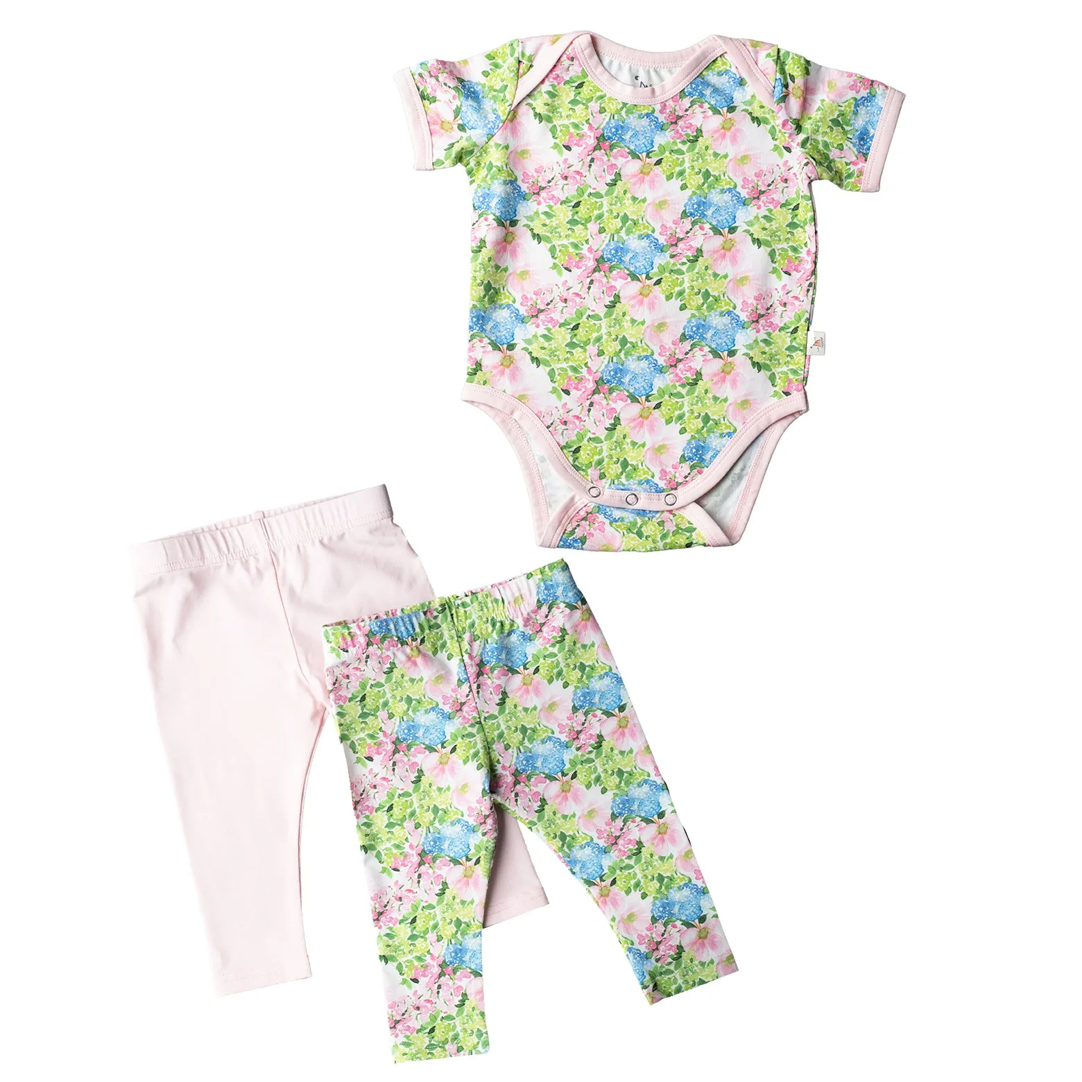 Amagansett Bouquet Long Sleeve & Short Sleeve Bodysuits   Leggings Bundle