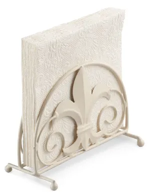 Ambiente Standing Napkin Holder Fleur De Lys Cream