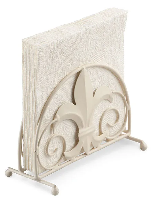 Ambiente Standing Napkin Holder Fleur De Lys Cream