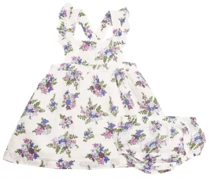 Angel Dear Lily of the Valley Muslin Pinafore Top & Bloomer Set