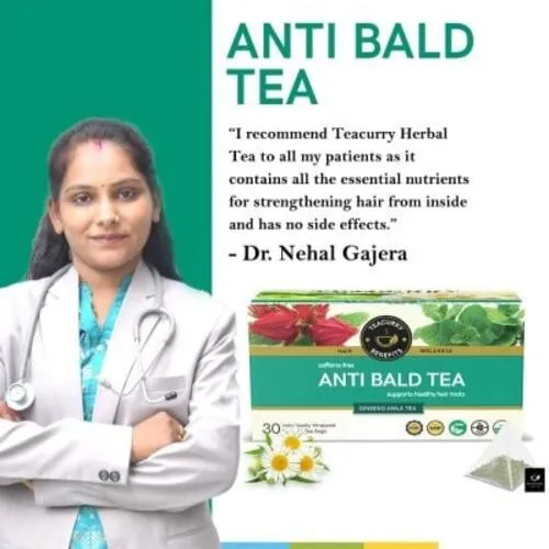 Anti Bald Tea for Men, Women - For Bald Spots & Pattern Baldness