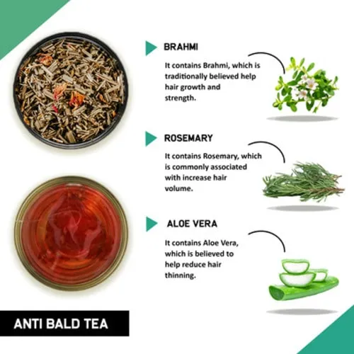 Anti Bald Tea for Men, Women - For Bald Spots & Pattern Baldness