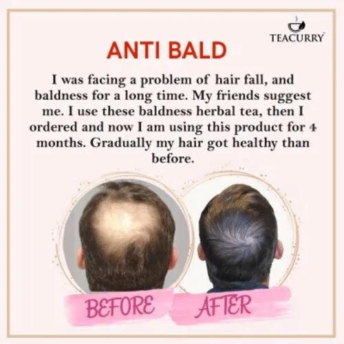 Anti Bald Tea for Men, Women - For Bald Spots & Pattern Baldness