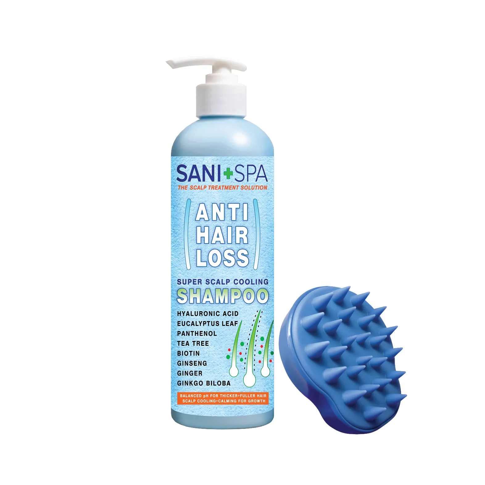 Anti Hair Loss Mint Shampoo   Free Scalp Scrubber