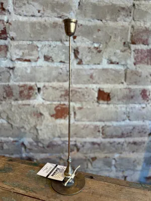 Antique Brass Taper Candle Holder - Large