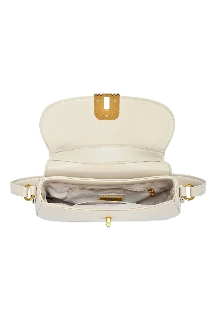 Arch Buckle Twist Lock Bag-Bone
