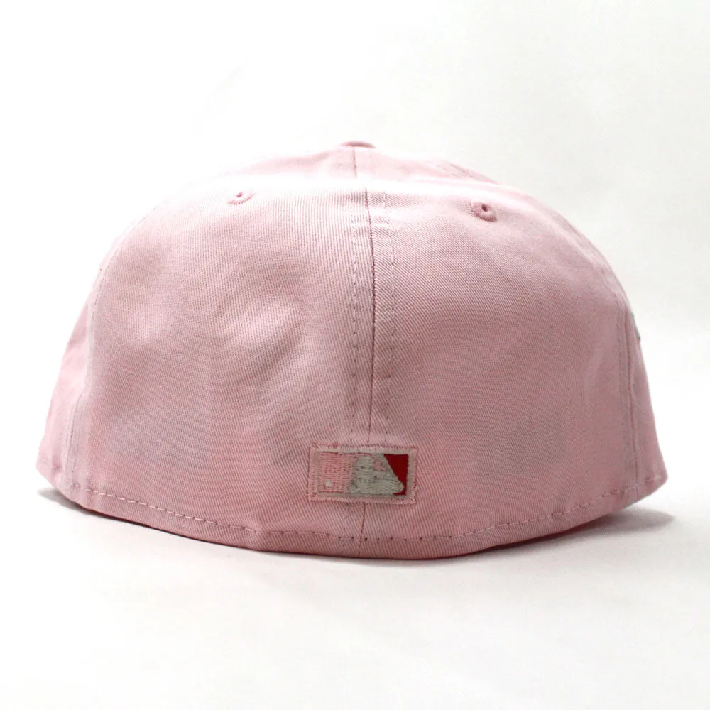 Atlanta Braves 40th Anniversary New Era 59Fifty Fitted Hat (Glow in the Dark Pink Red Under Brim)