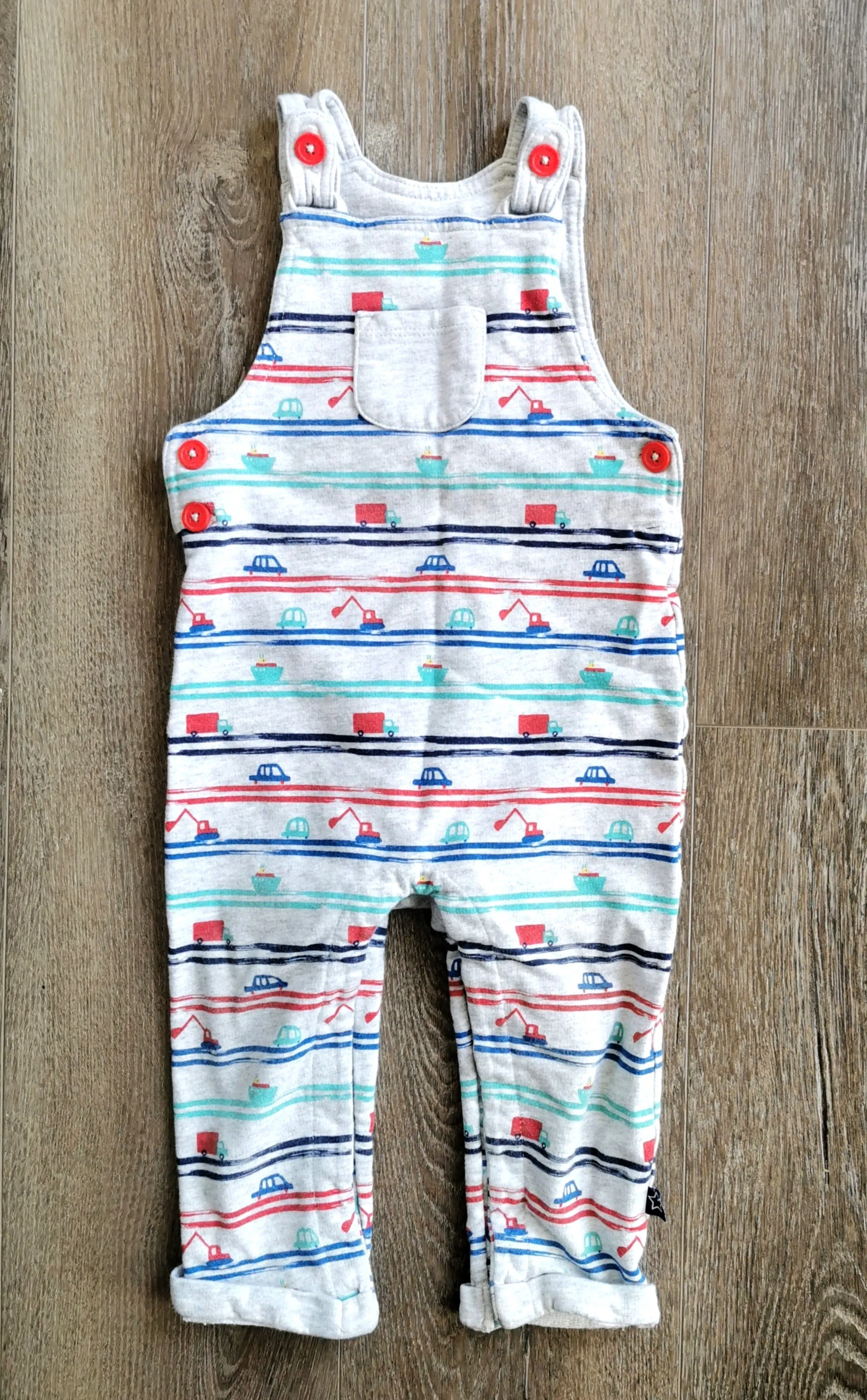 BABY BOY SIZE 18/24 MONTHS - TU, Designer Fashion, Soft Cotton Overalls VGUC B56