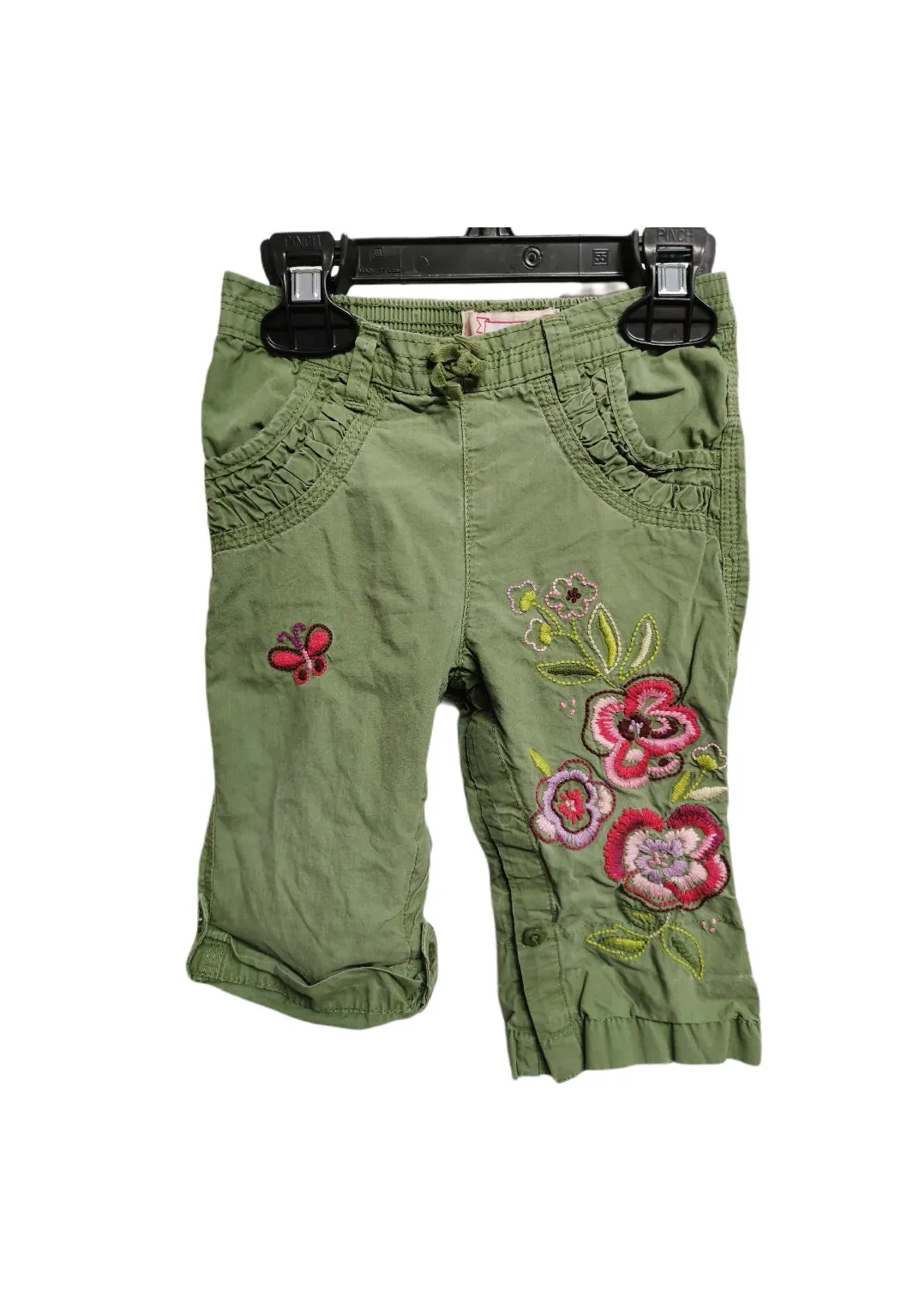 BABY GIRL SIZE 12/18 MONTHS - Baby GAP, Embroidered Adjustable Pants EUC B35