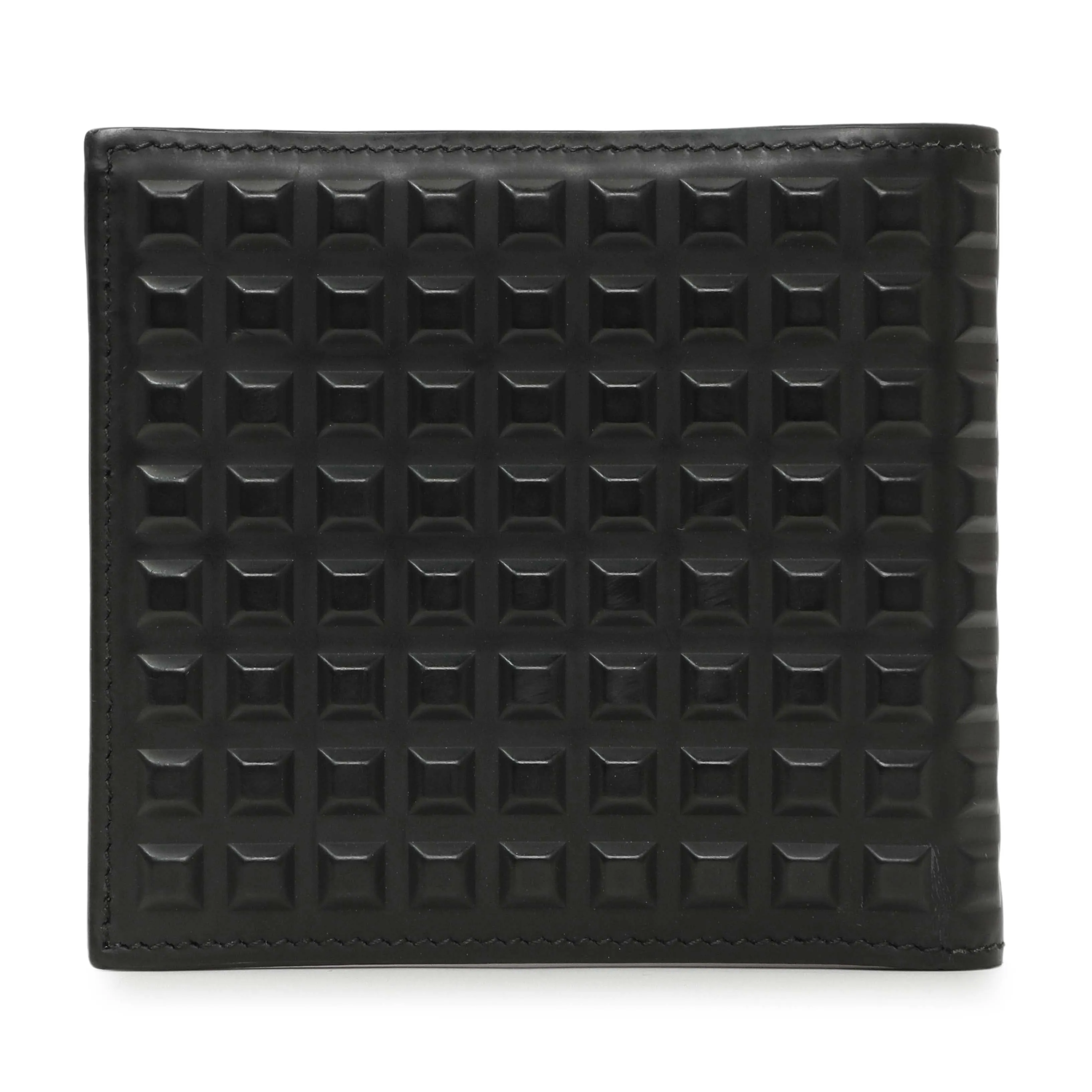 Balenciaga Black Grid Embossed Calfskin Bifold Wallet