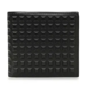 Balenciaga Black Grid Embossed Calfskin Bifold Wallet