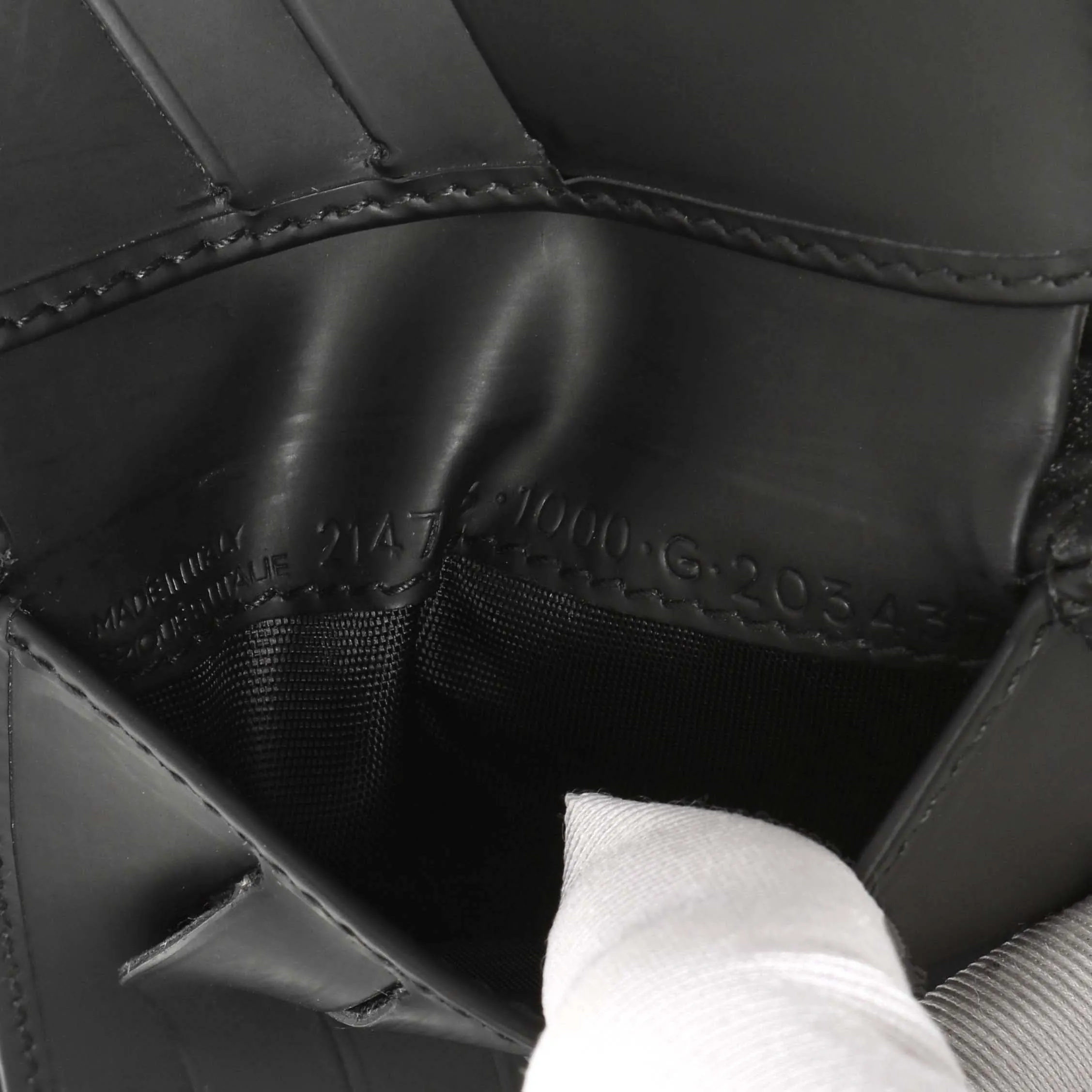 Balenciaga Black Grid Embossed Calfskin Bifold Wallet