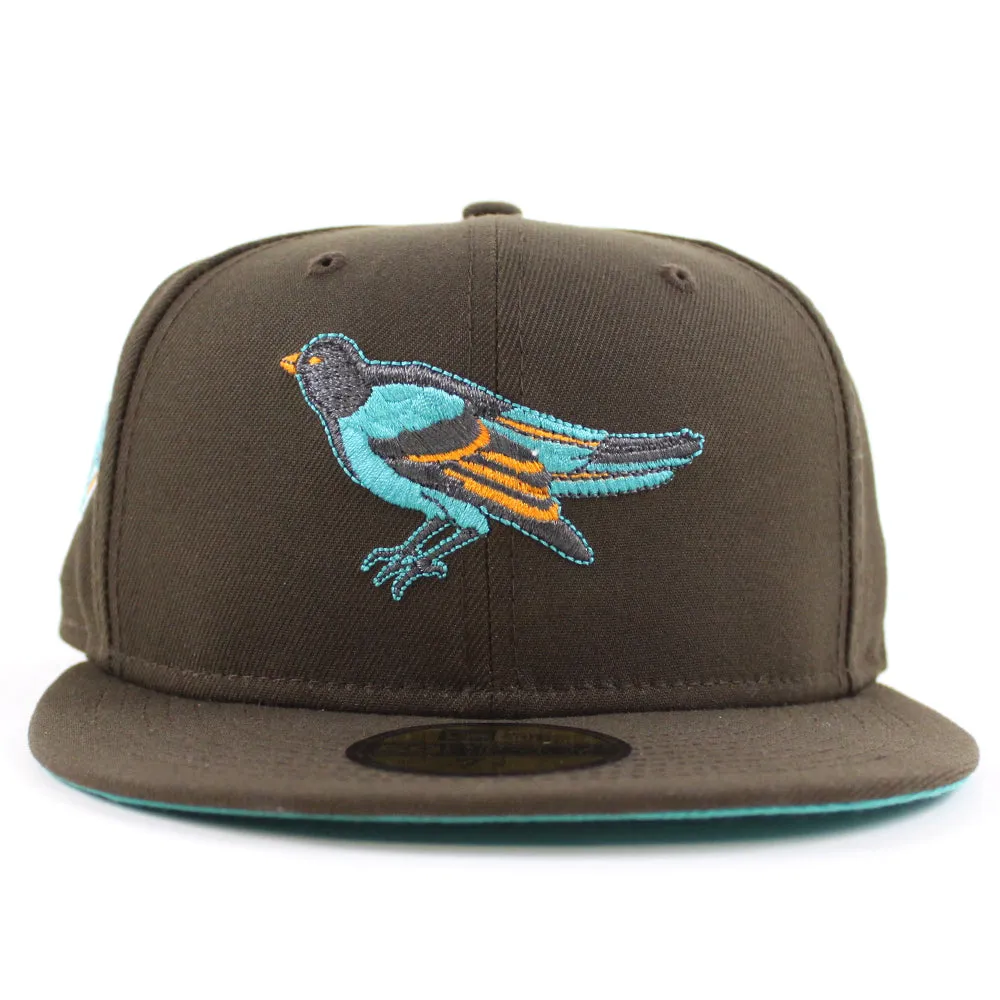 Baltimore Orioles 1992 All-Star Game 59Fifty New Era Fitted Hat (GITD Walnut Teal Under Brim)
