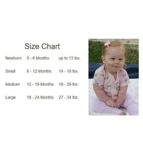 Bambini 8 Pc Girls Layette Baby Clothes Set (NB,S,M,L)
