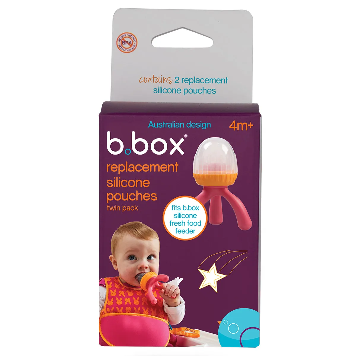 bbox Silicone Fresh Food Feeder Replacement Silicone Pouches - Twin Pack