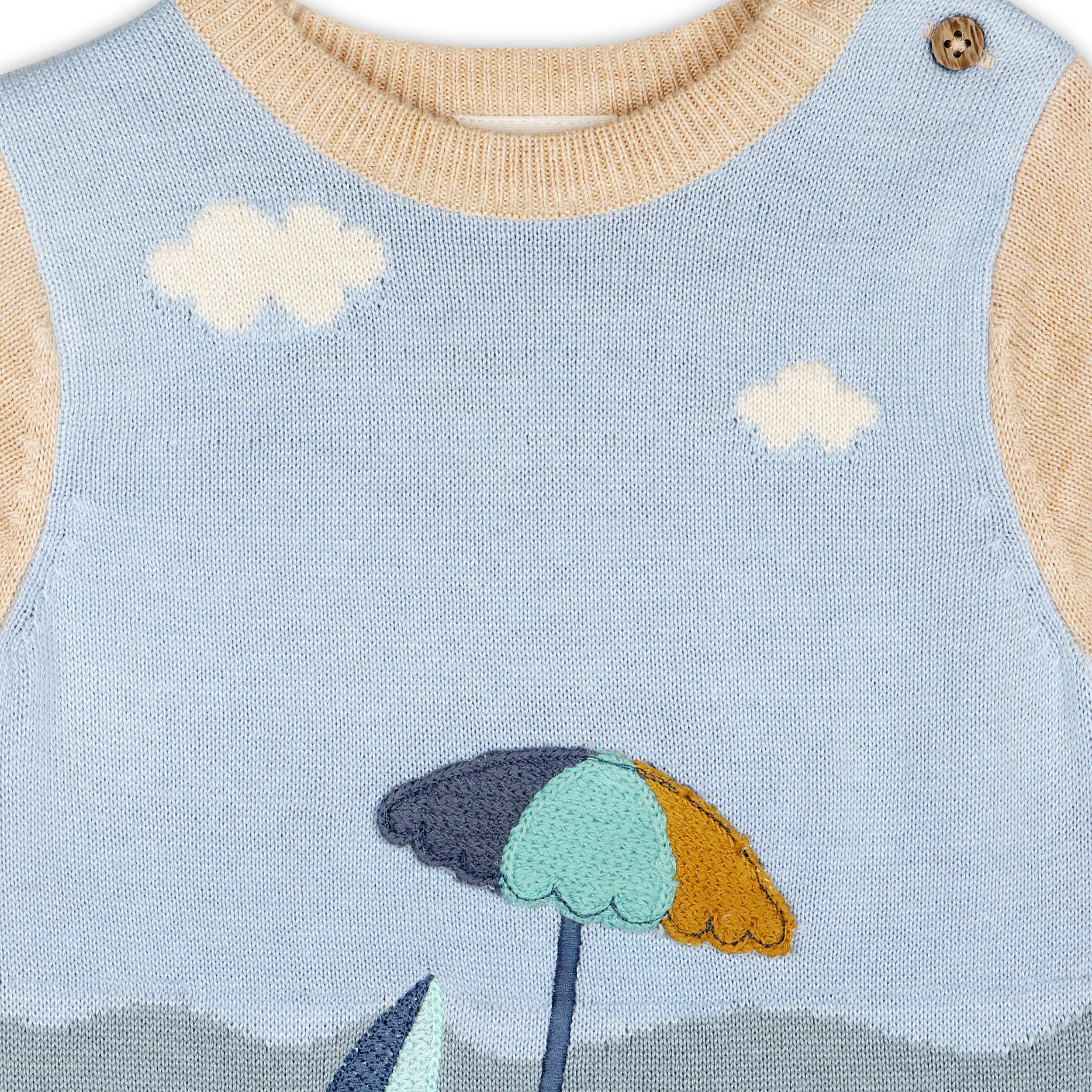 Beach Day Jacquard Knit Romper