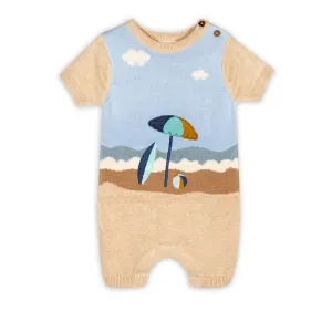 Beach Day Jacquard Knit Romper