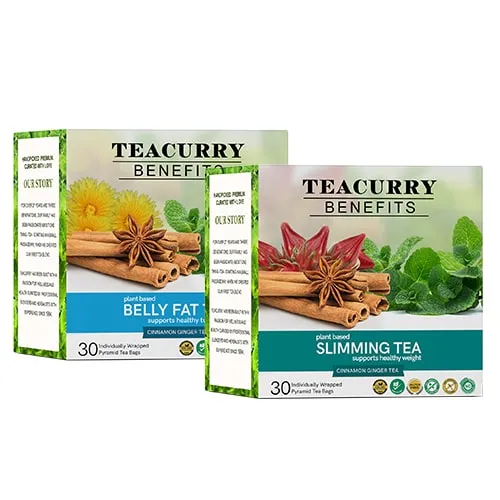 Belly Fat Tea and Slimming Tea Combo - For Weight Loss & Flatter Tummy