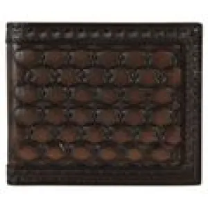 BG2122768W6 Wallet - Justin - Bifold Dark Leather Tooled