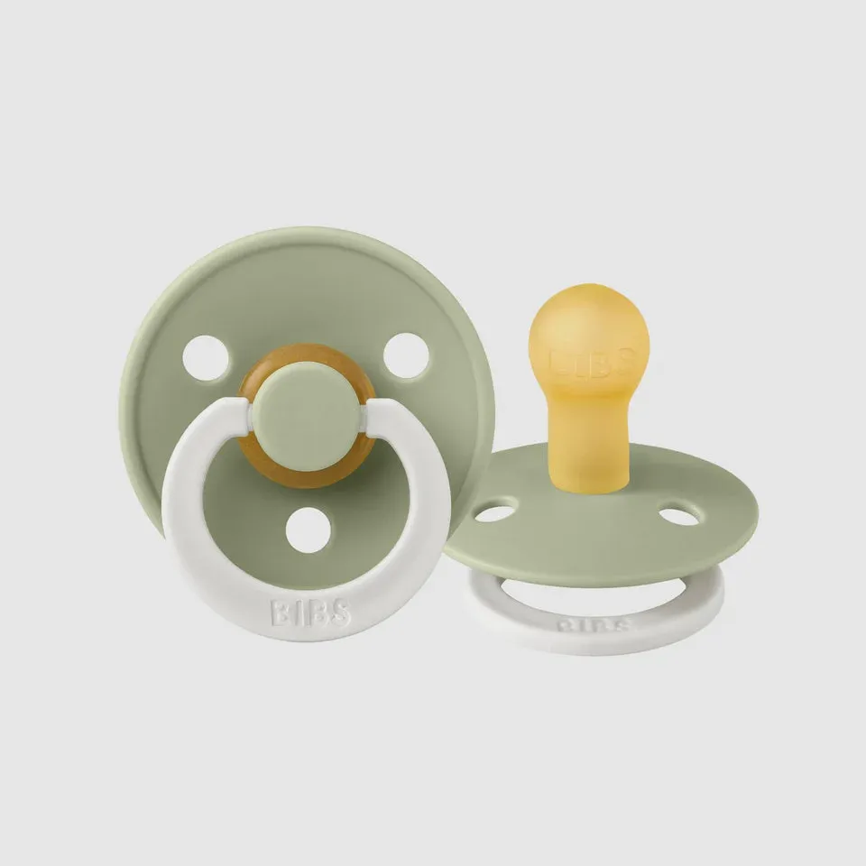BIBS Dummies Twin Pack - GLOW - Natural Rubber