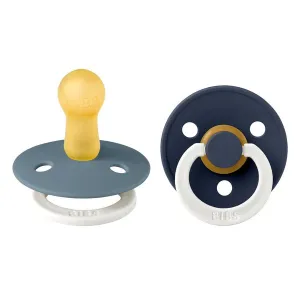 BIBS Pacifier Glow In The Dark Night 2 Pack - Petrol & Deep Space