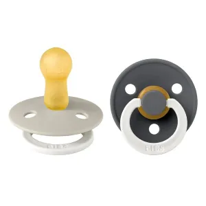 BIBS Pacifier Glow In The Dark Night 2 Pack - Sand & Iron