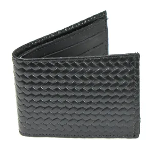 BK330Black Slim Wallet - Weave