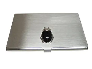 Black Beetle Insect Business Card Holder