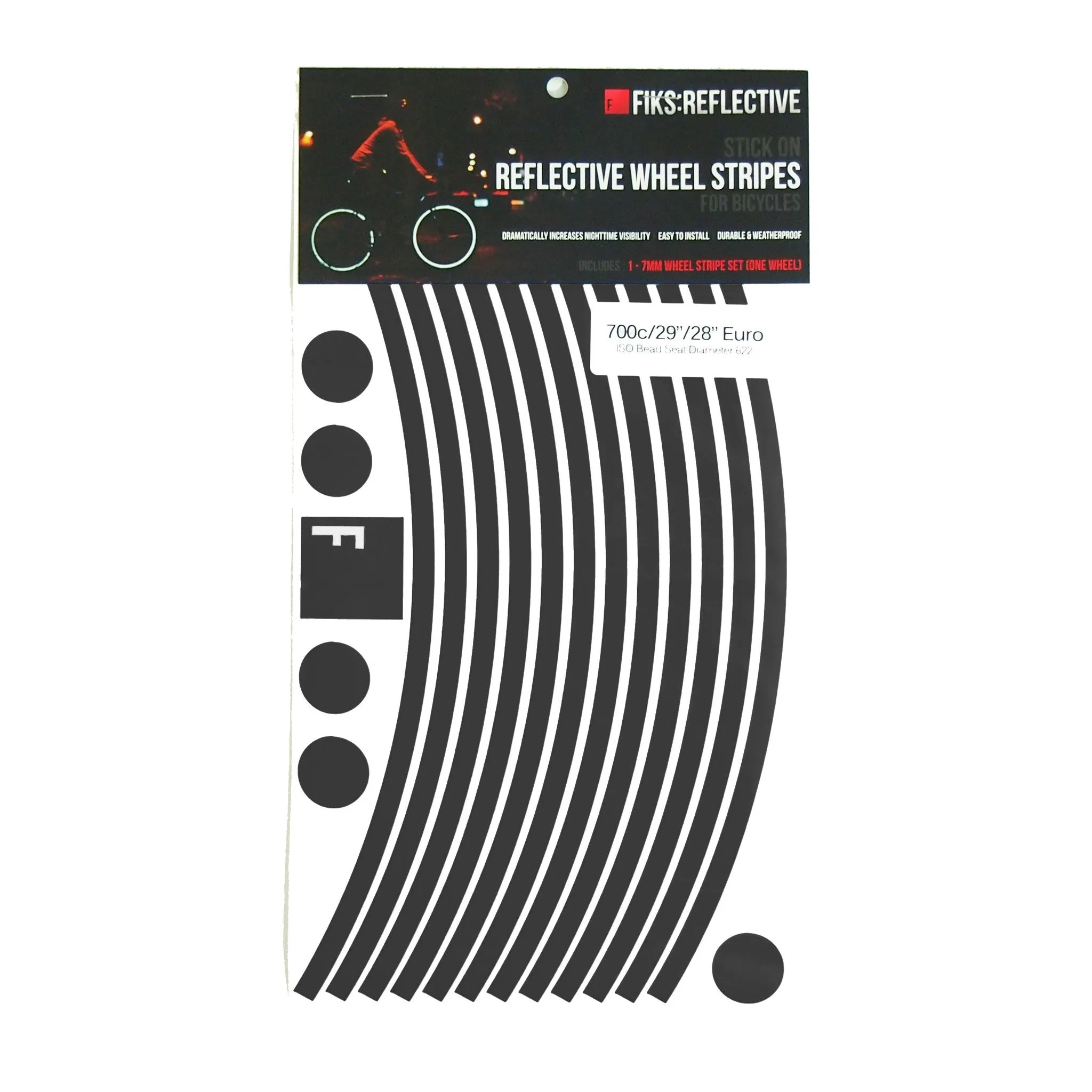 Black Reflective Wheel Stripes