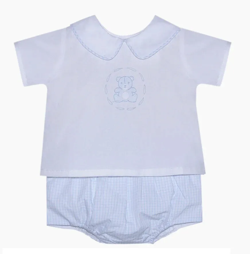 BLUE BAILEY BOY DIAPER SET - TEDDY BEAR