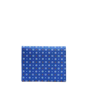 BLUETTE SILK AND LEATHER FOLDING CARD HOLDER
