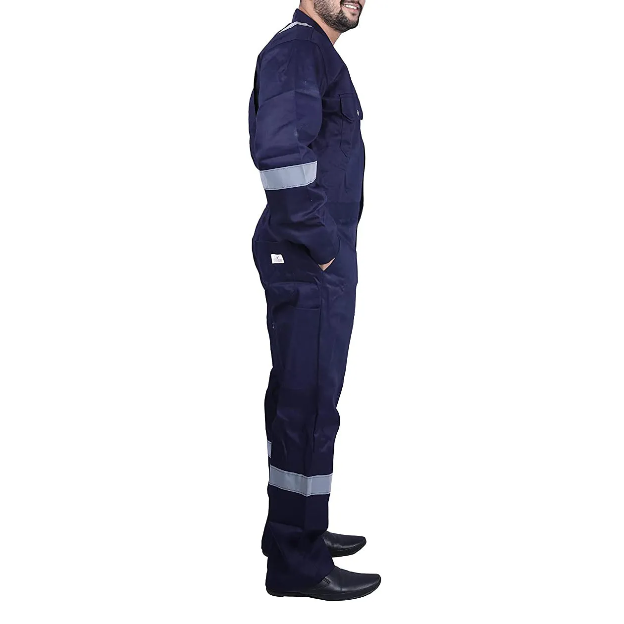 Boiler suits with reflective tape