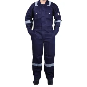 Boiler suits with reflective tape